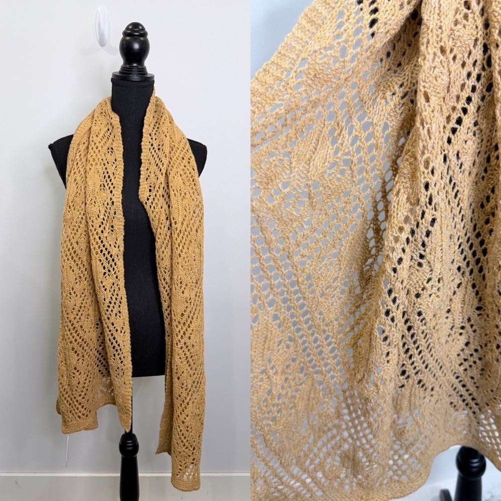 Varma Wool Brown Knit Scarf